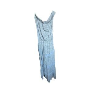 Justify Women’s Tube Dress M Light Blue Floral Lace Cottagecore Maxi, Gauze